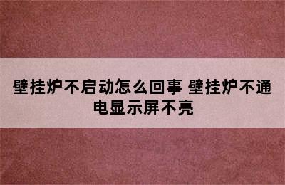 壁挂炉不启动怎么回事 壁挂炉不通电显示屏不亮